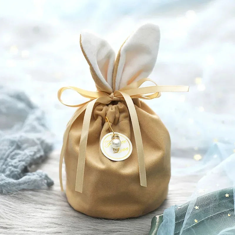 Easter Cute Rabbit Gift Packing Bags Bunny Chocolate Cookies Candy Bags Easter Wedding Favors Birthday Party Decoration 2022