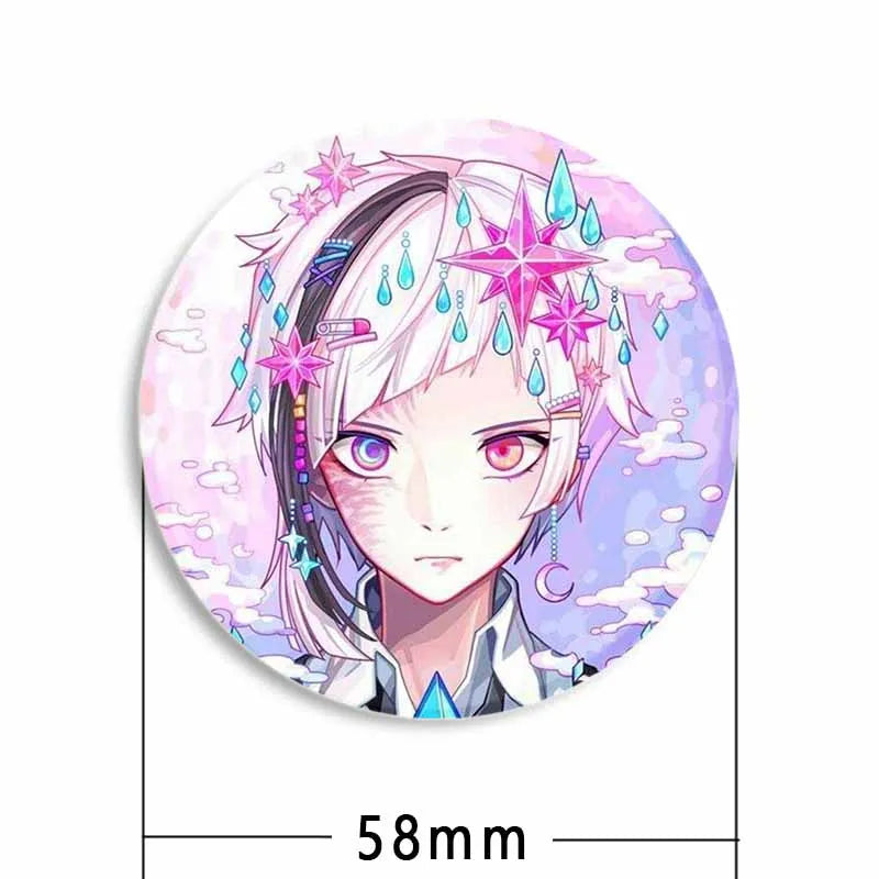 Anime Brooches Dazai Osamu Nakahara Chuya Lapel Pins Cartoon Cosplay Badges Backpack Souvenir Jewelry Gifts