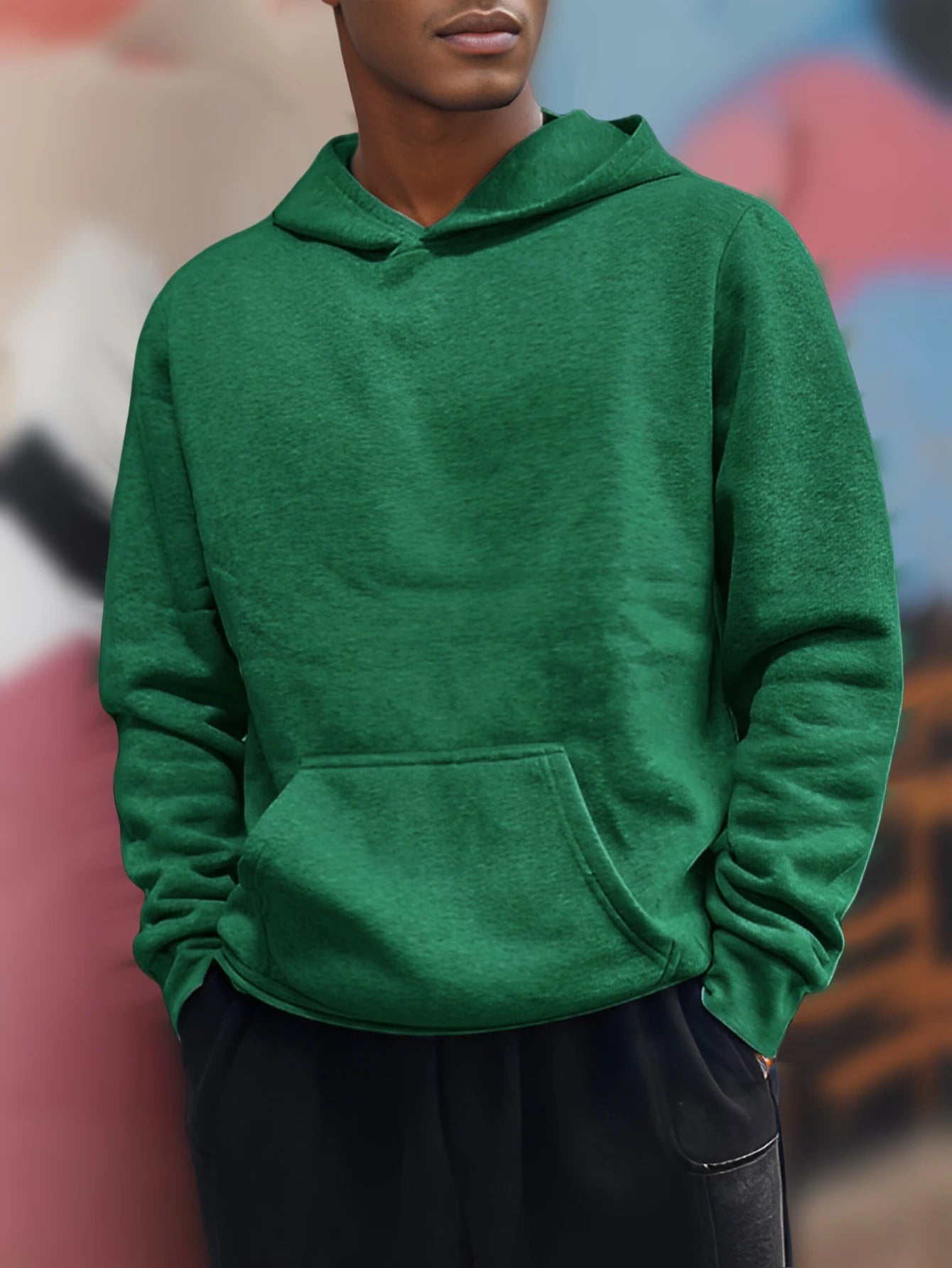 Men's Hoodie with Standard Fit, 3D Hood, Front Kangaroo Pocket, Clean Lines, Ideal for Casual & Commuting