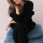 Women's Cardigans Korean Fashion V-neck Sweater Coat Long Sleeve Oversized Sweater Female Buttons Solid Knitted Jacket Women