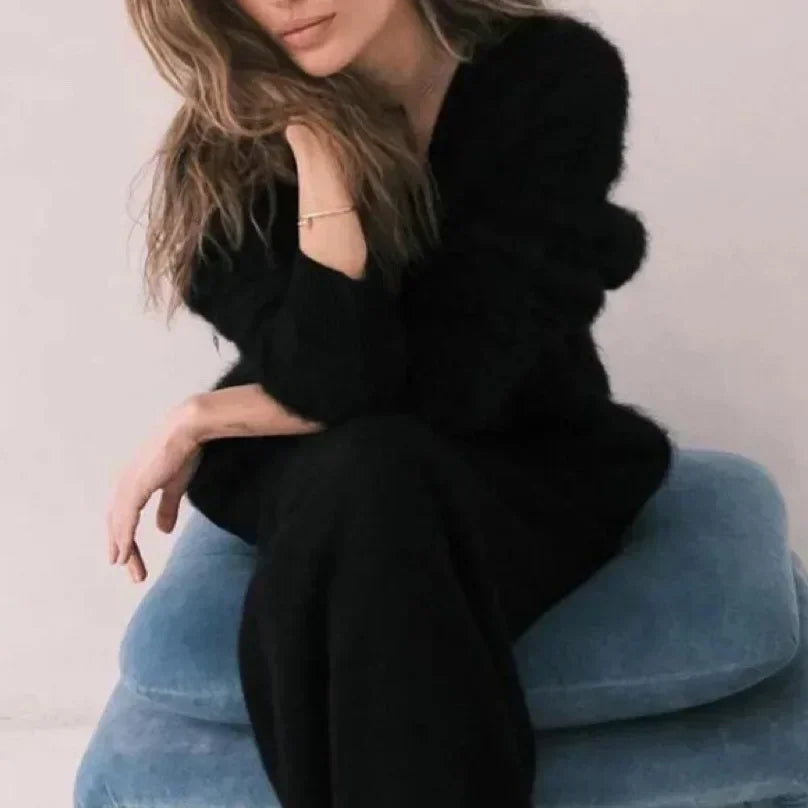 Women's Cardigans Korean Fashion V-neck Sweater Coat Long Sleeve Oversized Sweater Female Buttons Solid Knitted Jacket Women