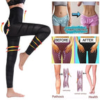 High Waist Leggings Women Sculpting Firm Control Leg Tummy Flat Skinny Slimming Tights Thigh Slimmer Footless Pants Stretchy