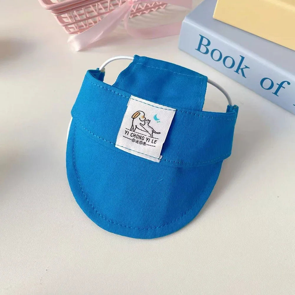 Pet Hat Adjustable Dog Hat with Ear Holes Summer Outdoor Sun Hat for Small Medium Dogs Cats Pet Baseball Cap Photo Props Dog Cat