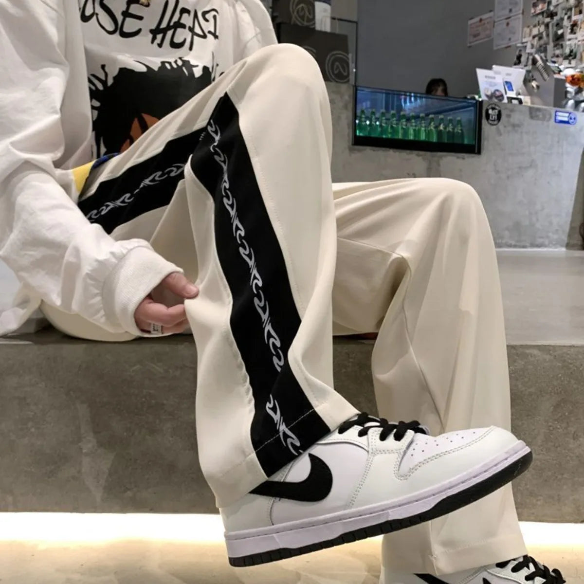 Men's Pants Male Summer New Fashion Olid Color Mens Cozy Trousers Baggy Streetwear  Lightweight Casual Straight-leg Pants