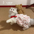 Pet Dress Pet Dresses for Dogs & Cats - Layered Cake Style Printed Clothes, Small Medium Breed Apparel, Adorable Summer Outfit