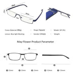 2023 Blue Light Reading Glasses New Fashion Half Frame Presbyopia Glasse for Men and Women Portable Fashion with Box Eyewear