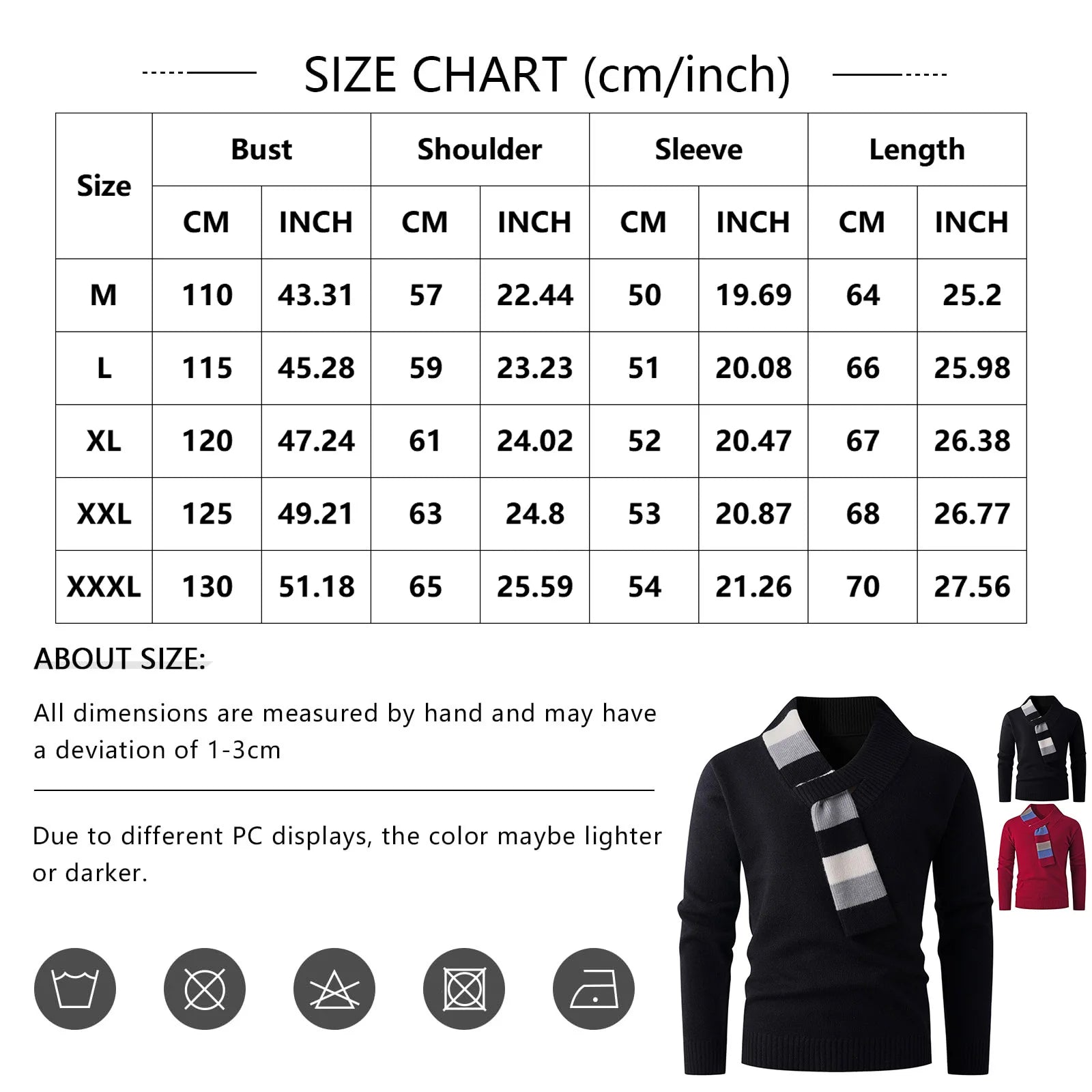 Winter Men'S Sweater Fashionable Color Blocking Personalized V-Neck Casual Knitted Base Sweater For Outdoor Daily Wear