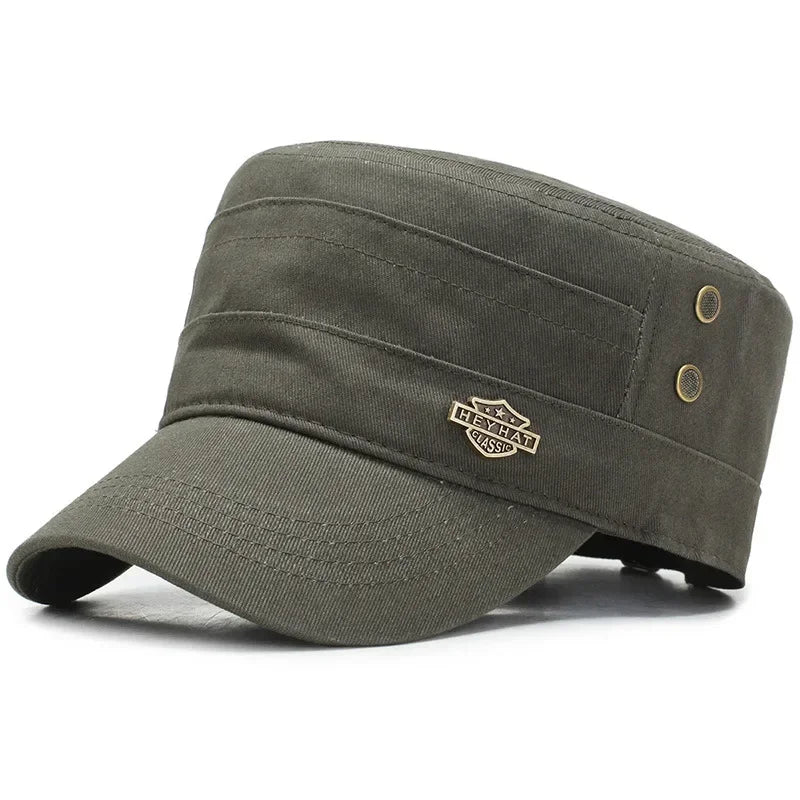 Mens Baseball Cap  Flat Caps  Spring Autumn Tactical Hat Men's Flat Top Cotton Cap Sports Leisure Hats