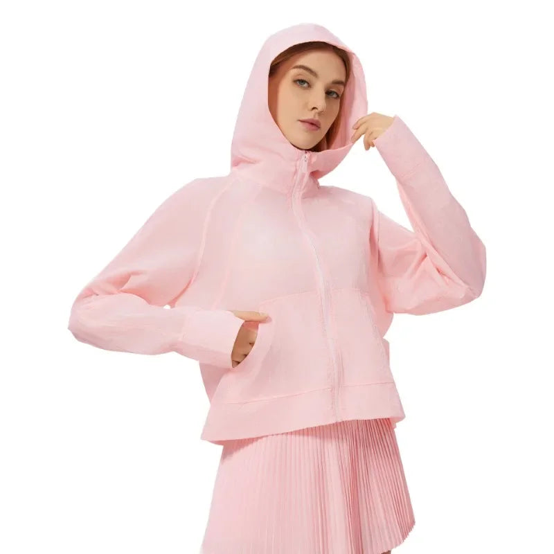 Summer Lightweight, Breathable, UV Resistant Skin Clothing, Loose and Breathable Outdoor Sunscreen Clothing for Women