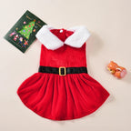 Pet Dog Dresses Pet Dresses for Small Dogs Cat Christmas Party Red Princess Skirt Puppy Xmas Dress Chihuahua Yorkies Pug Poodle Costume