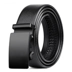 Men Leather Belt Metal Car Automatic Buckle Work Belt High Quality Men 120cm Leather Belt Business