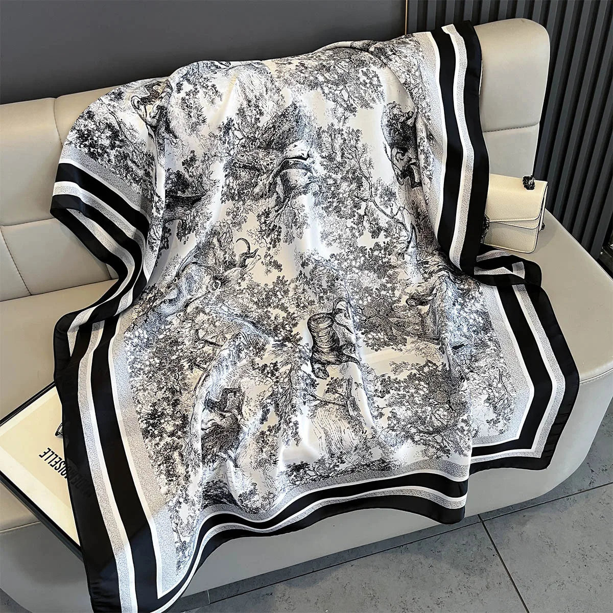 New Women Scarves Spring Summer Autumn Luxury Print Thin Light Satin Scarf Fashion Wrap Shawls 55 Colors Elegant Bandana Poncho