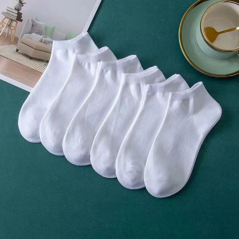 10 pairs/Men's Socks Spring/Summer Thin, Breathable, Soft Polyester Cotton Socks Black Casual Business Ankle Socks Boat Socks Si