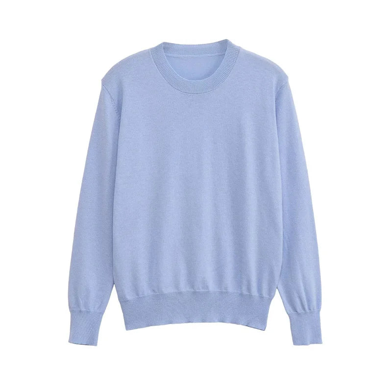 Women's knitted sweater  new long sleeve super soft wool knit sweater  autumn winter casual top