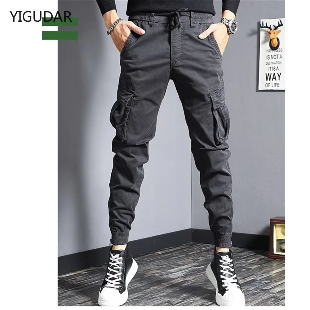 2025 Joggers Cargo Pants Men Harem Pants Hip Hop Casual Multi-Pockets Trousers Mens Sweatpants Streetwear Men Pants