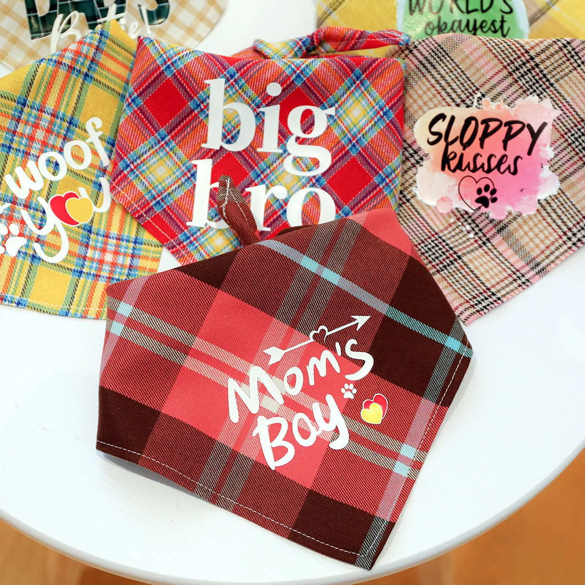 Pet Bandana Festival Costume Dogs Party Neck Scarf Collar Holiday Dress Up Double Layer Dog Tassels Bandanas