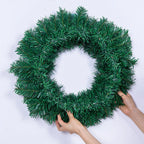 30/40cm Artificial Green Wreath PVC Wall Wreaths Seasonal Home The Wreath Christmas Ribbon Wreath Front Door Fall Wreaths