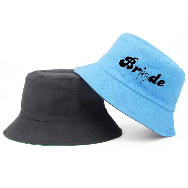 Bridal Bucket Hat Female Beach Pool Marriage Wedding Engagement Party Bridal Gift Travel Fashion New Fishing Cap Gift Wholesale