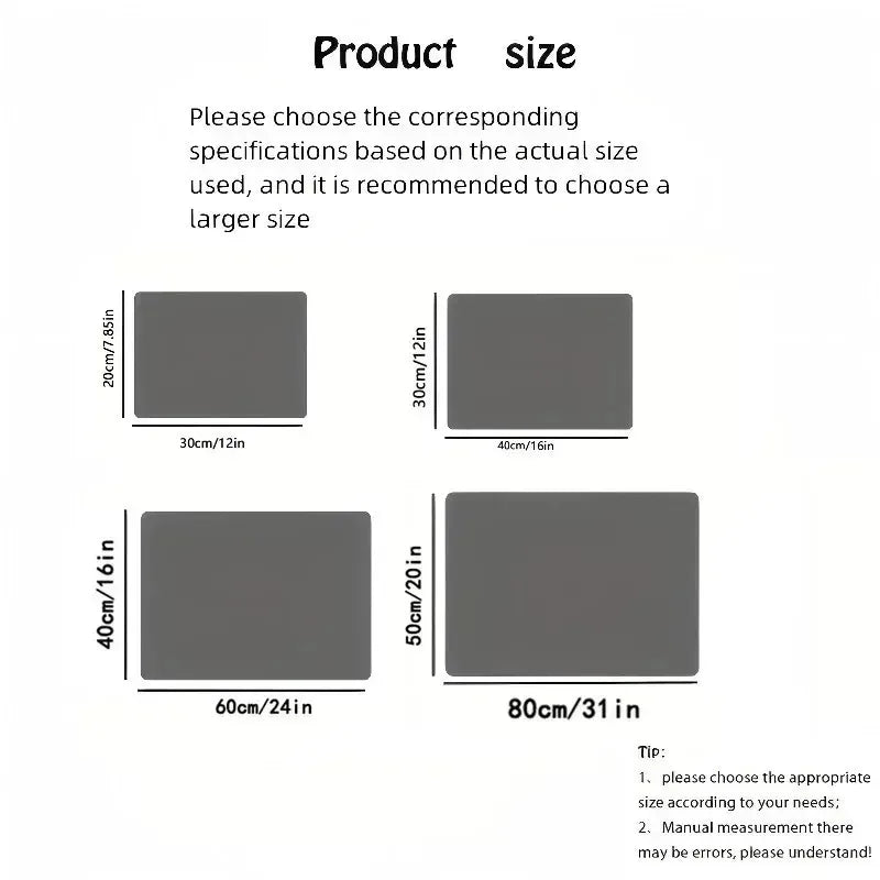 Minimalist Pet Feeding Mat for Pets Dirt-Resistant Scratch-Proof Spill-Proof Dark Color Paw Print & Bone Patterns Non-Slip