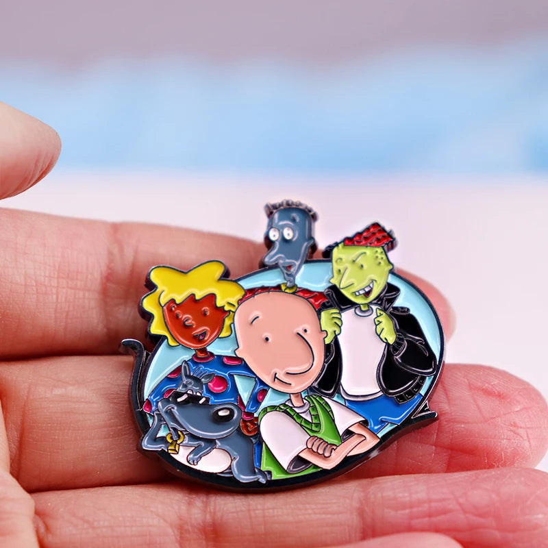 DOUGS Enamel Pin American animated television series characters brooches jewelry