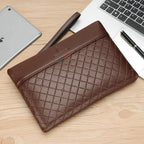 Men's  Clutches Handbag Plaid New Soft Leather Moneybags Casual Envelope Bag Fashion High Capacity Trend Style Business Gift