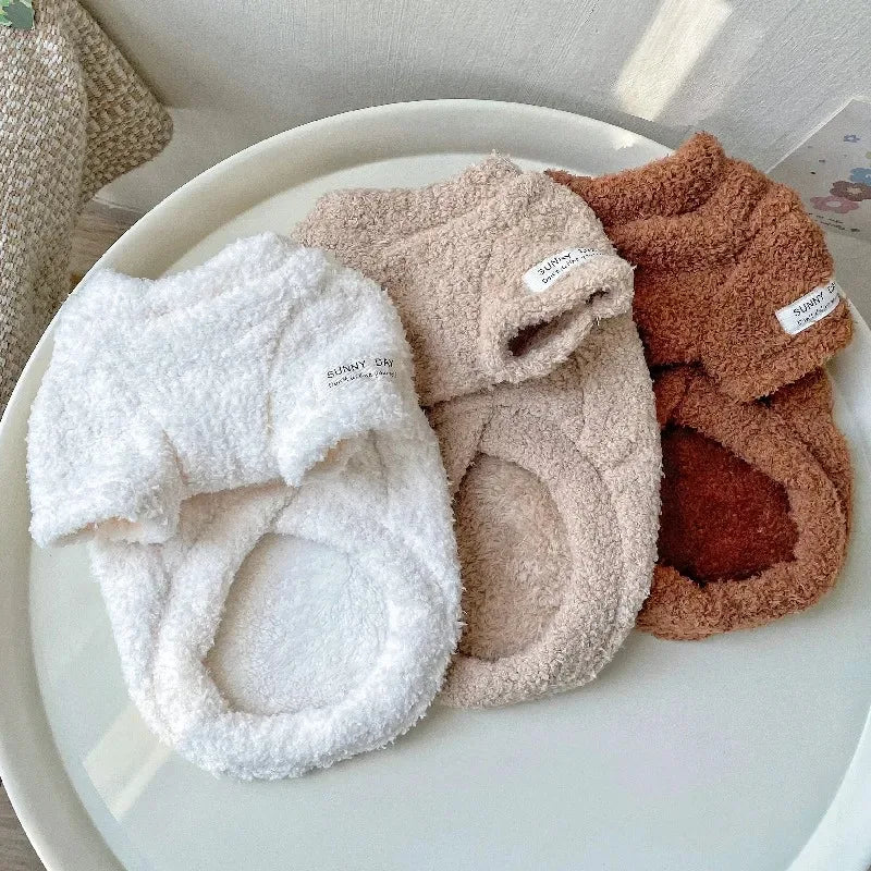 Dog Sweater for Small Dogs Winter Warm Solid Color Pet Sweater for Small Medium Dogs Dachshund  Puppy Clothes  Dog Supplies