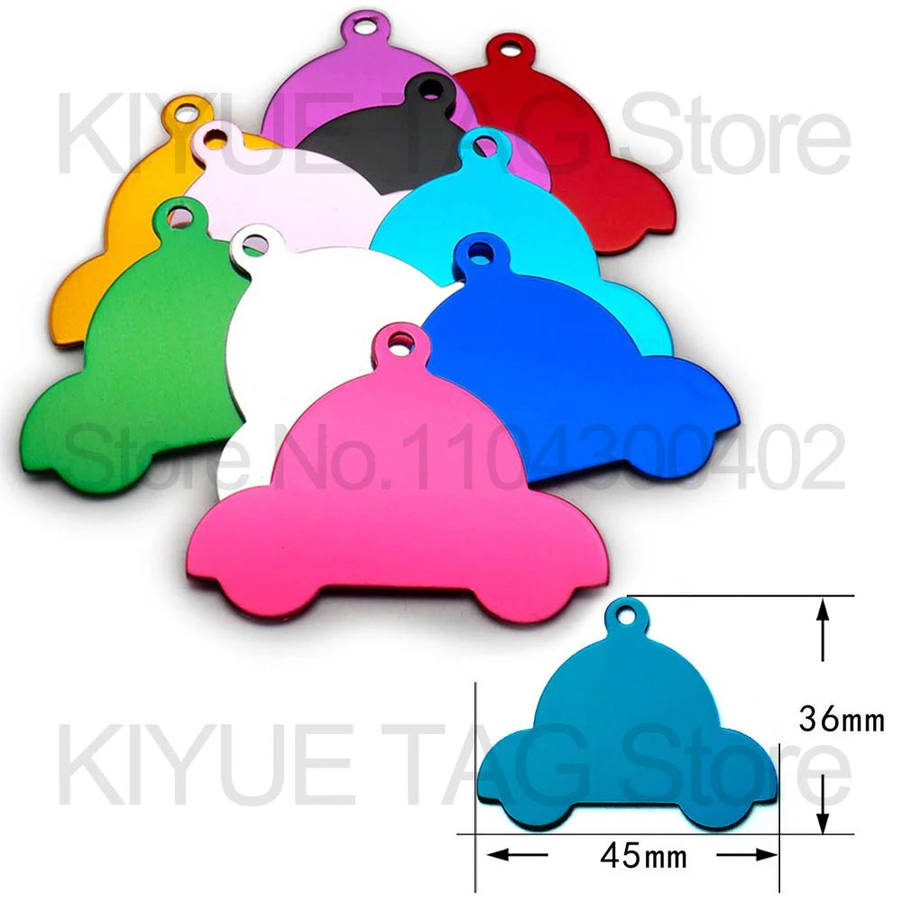 Custom Tags 100PCS Pet Supplies Custom Personalized Cat Collar Name Tag Custom Engraved Dog ID Tag Aluminum Pendant Accessories