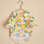 name-branded clothes Pet clothes, dog and cat shirts, lightweight, breathable, comfortable, orange pattern, simple, generous, fresh and cute, suitabl