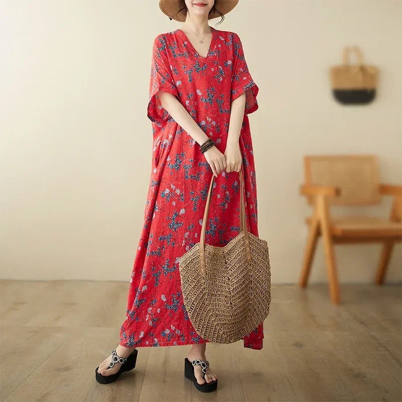 Summer Dress for Women Clothing Long Dress Fashion Clothes Cotton Vintage Harajuku Elegant Streetwear Maxi Beach Dresses