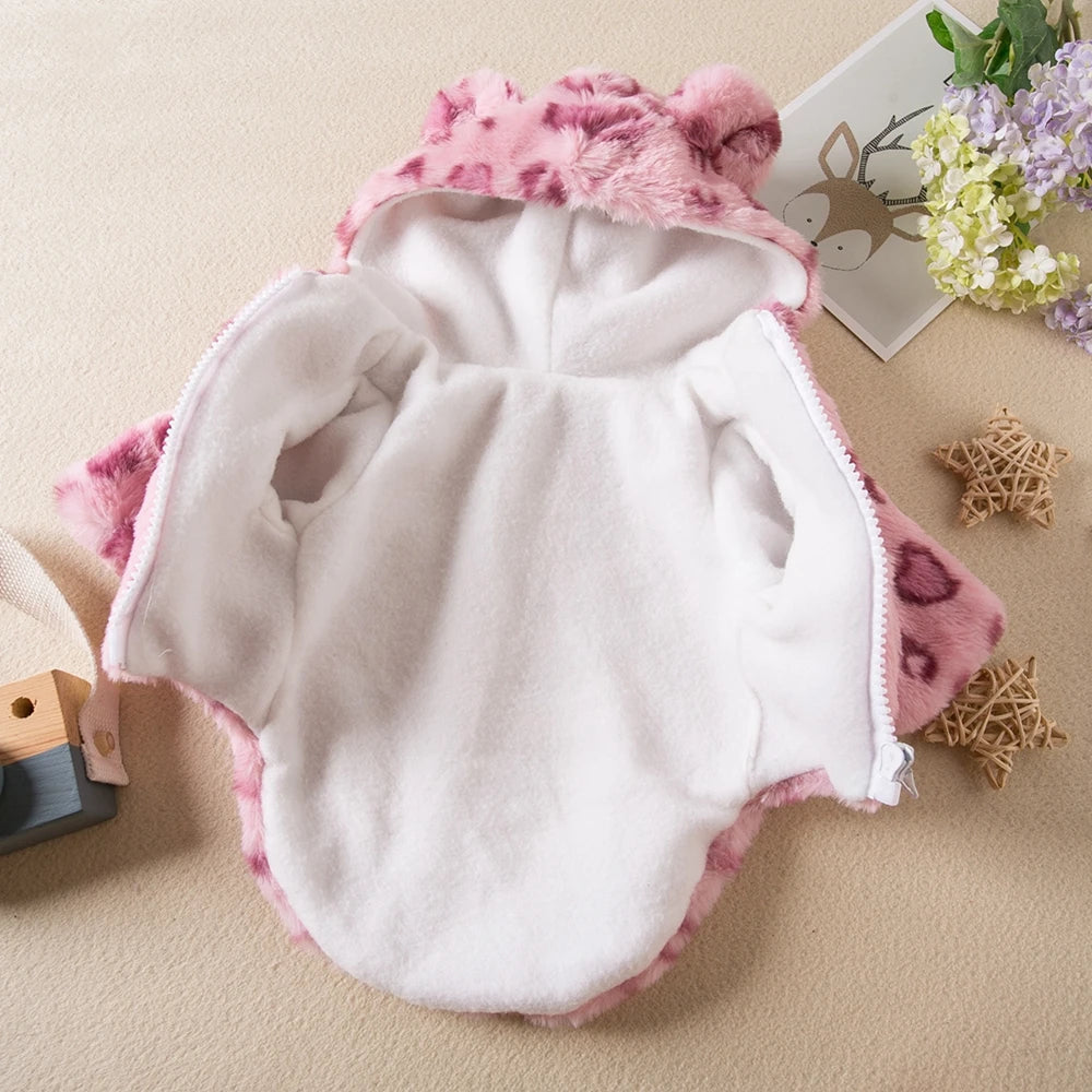Pet Dog Fleece Hoodies Winter Warm Hooded Coat Puppy Dog Jacket Clothes for Small Medium Dog Chihuahua Clothing For Cold Weather
