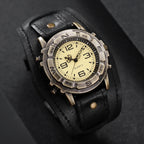 Casual Men's Watches Vintage Leather Band Arabic Dial Male Quartz Watch