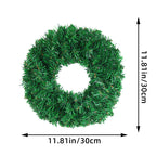 30/40cm Artificial Green Wreath PVC Wall Wreaths Seasonal Home The Wreath Christmas Ribbon Wreath Front Door Fall Wreaths