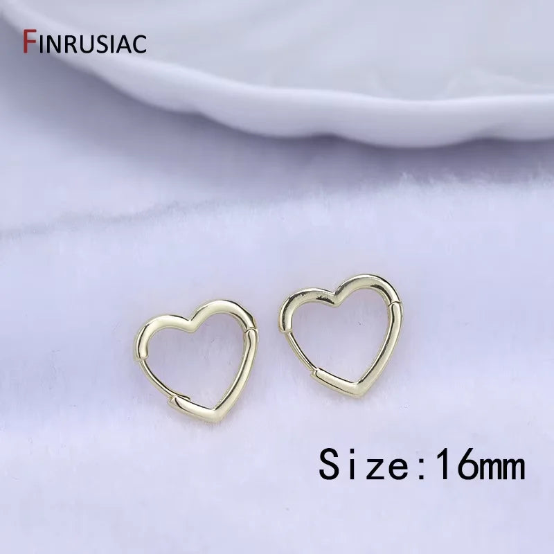 New Trendy Real Gold Plated Round Hoop Earrings For Women Girls Ladies Big Hoops Gold Circle Ring Earrings Party Gift