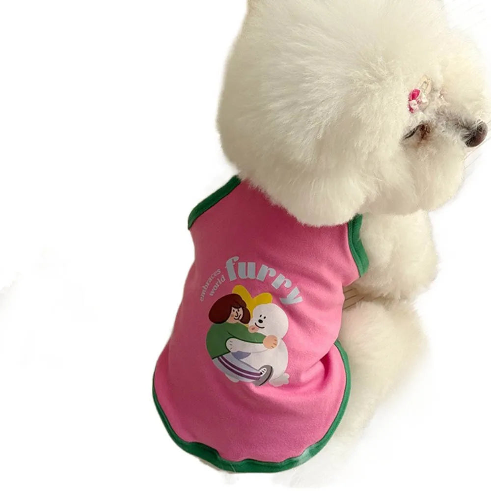 Pet Dresses Pet Dresses Thin Strap Dogs Vest Comfortable Fabric Printed Design Puppy Camisole Breathable Soft Small Dog Cat Dress Puppy