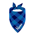 Custom Personalized Name ID Pet Bandanas for Dog Cat Plaid Triangular Bib Scarf Collar Pet Items Puppy Accessories