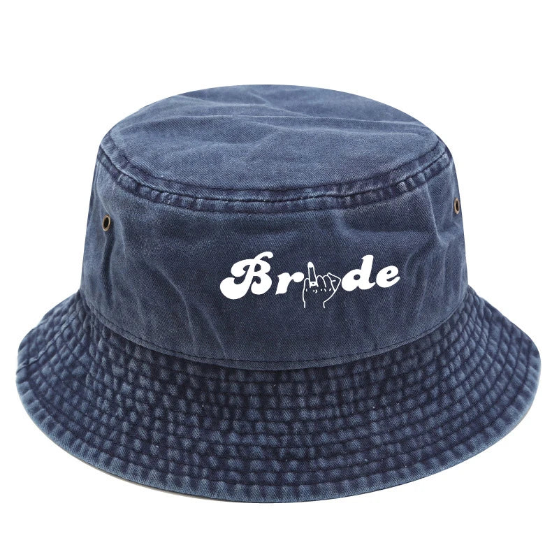Bridal Bucket Hat Female Beach Pool Marriage Wedding Engagement Party Bridal Gift Travel Fashion New Fishing Cap Gift Wholesale