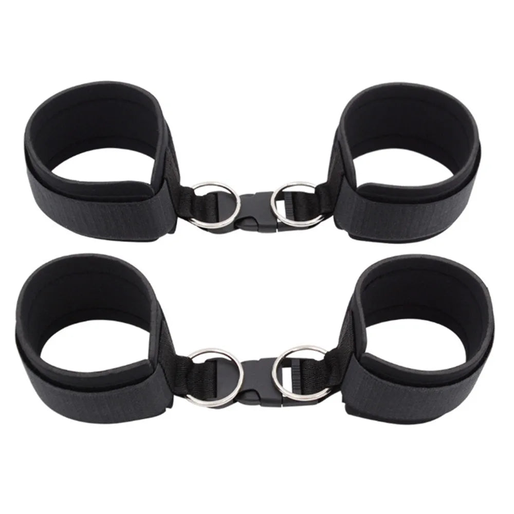 Couple Femdom Handcuffs Ankle Cuffs SM Bondage Alternative Bondage Buckle Handcuffs Set Sex Toys Adult Sex Toy