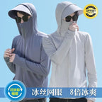 Summer Sun Protection Skin Coats Men Ultra-Light Sportswear breathable UV-proof Hooded Outwear Loose-fit Casual Fishing Jackets