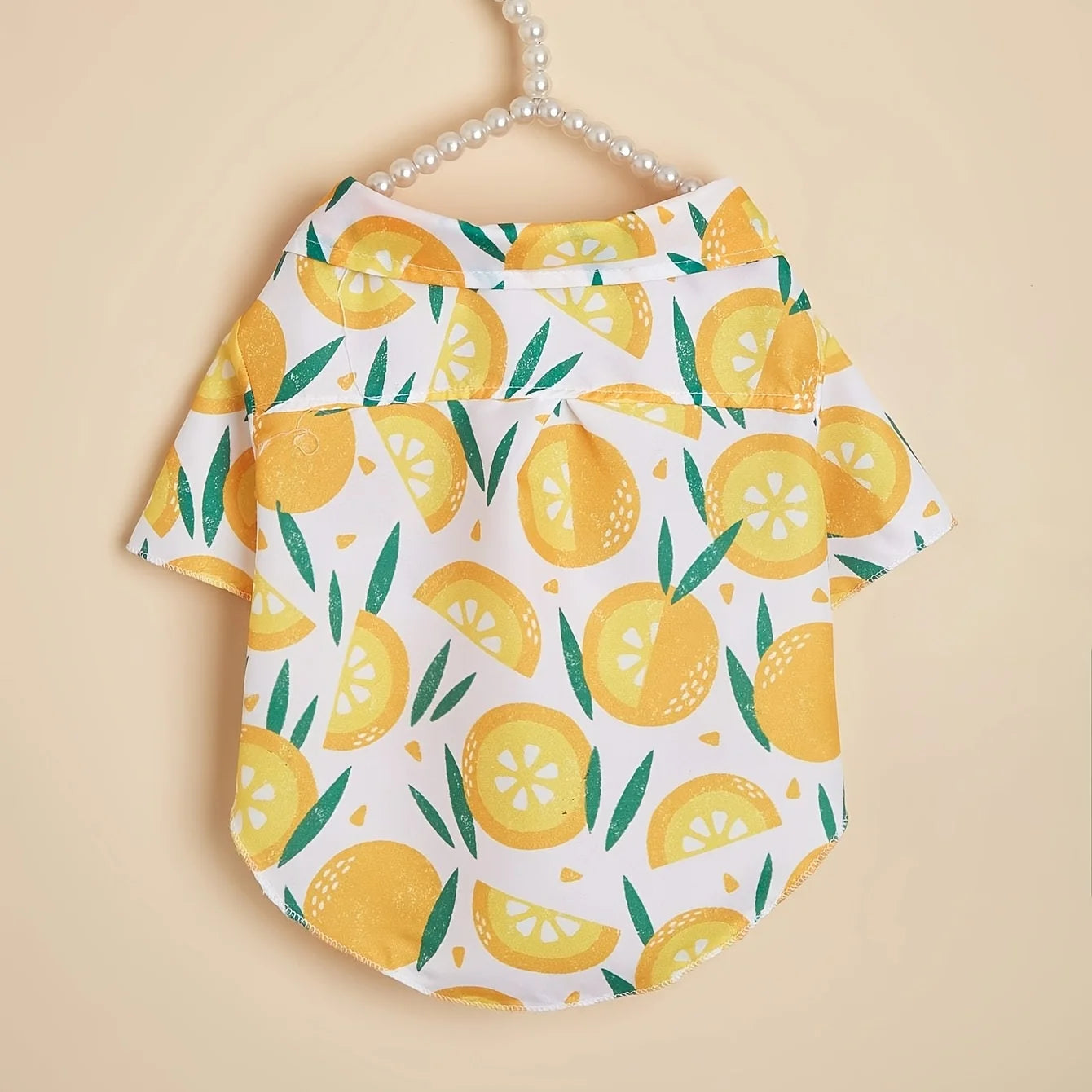 name-branded clothes Pet clothes, dog and cat shirts, lightweight, breathable, comfortable, orange pattern, simple, generous, fresh and cute, suitabl