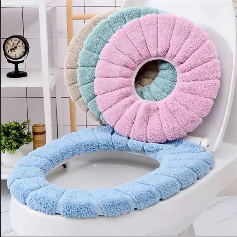 Bathroom Accessories, Warm Soft Pad, Washable Mat, Toilet Seat Closestool Toilet Lid Pad, Home Decor Bathroom