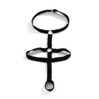 Sexy Romantic Temptation Black Elastic Strap Anklets for Women Wearable Beautiful Feet Punk Hot Girl Jewelry Accessories Gifts