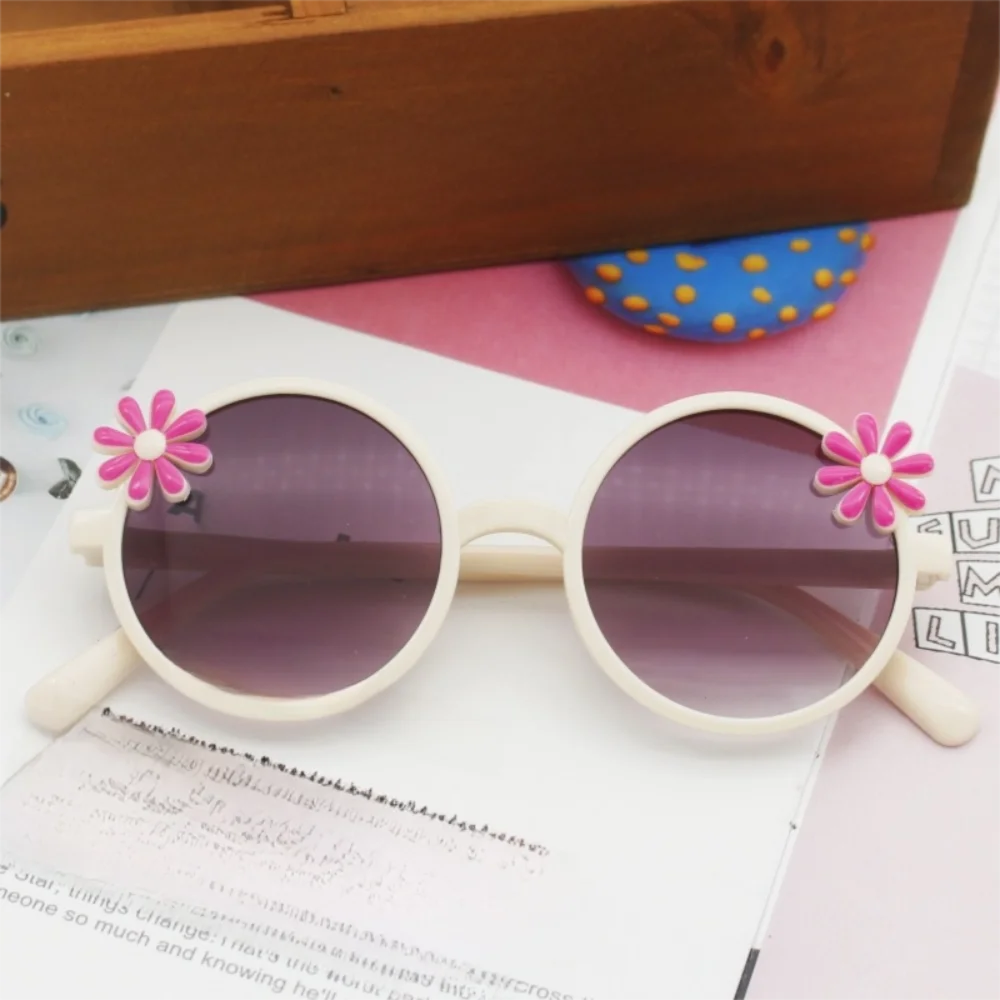 Shades Flower Sunglasses Anti Radiation Glass Kid Sunglasses Blocking Sunglasses Sun Protection Round Frame Children Eyeglass