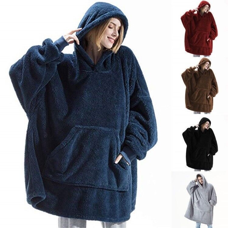 SnugWear Fleece Hoodie Blanket